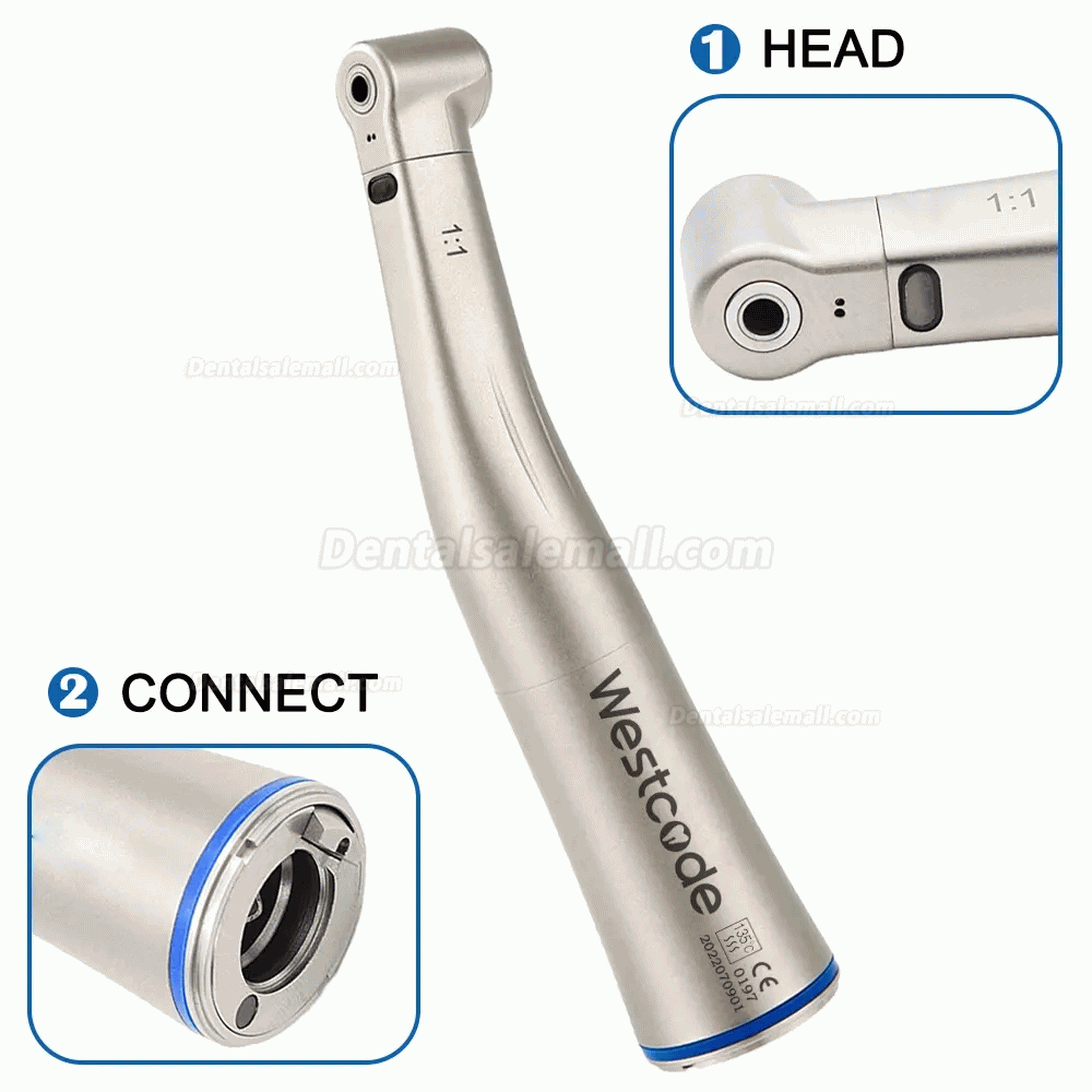Westcode Contra Angle 1:1 Low Speed Handpiece With Fiber Optic Inner Water Spray